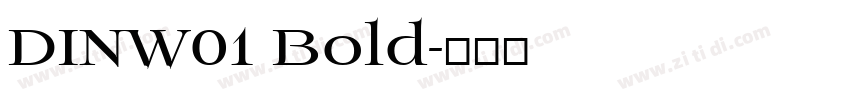 DINW01 Bold字体转换